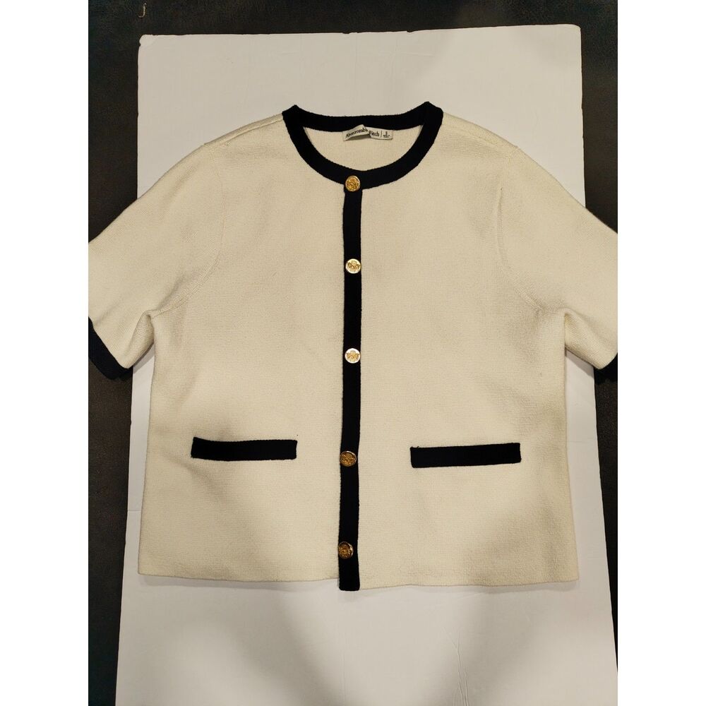 Abercrombie & Fitch Cream and Black Cardigan